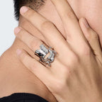 Knight Armor Double-Layer Ring