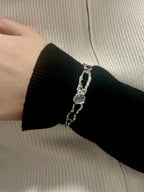 Molten Thorn Gemstone Liquid Metal Bracelet