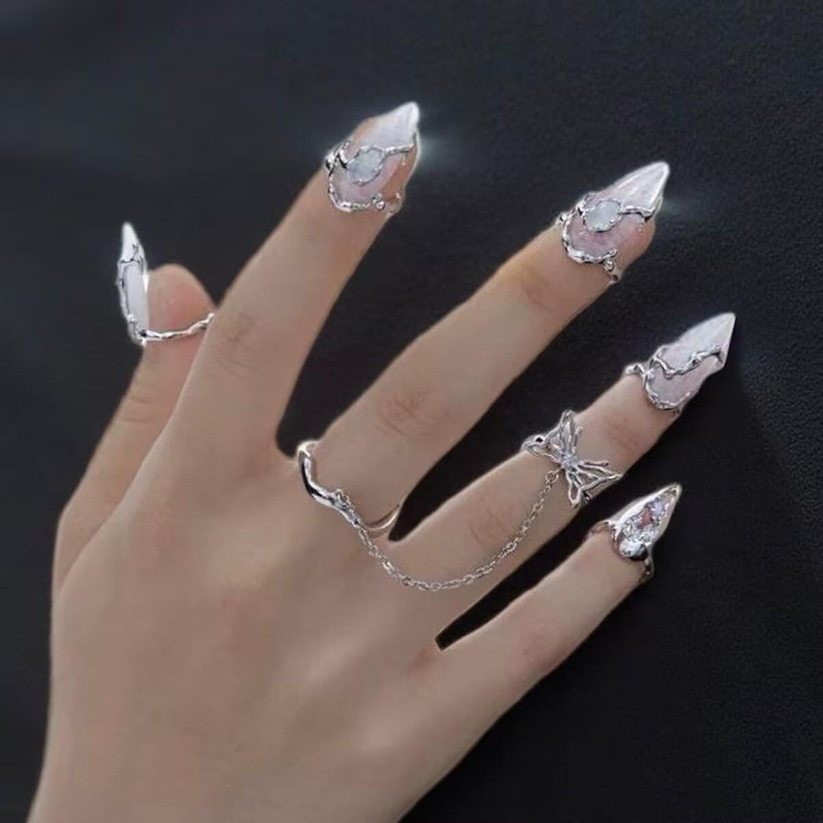 Molten Flutter Moonstone Butterfly Nail Armor