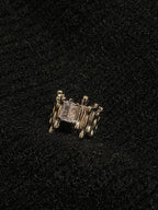 Molten Prism Geometric Gemstone Ring