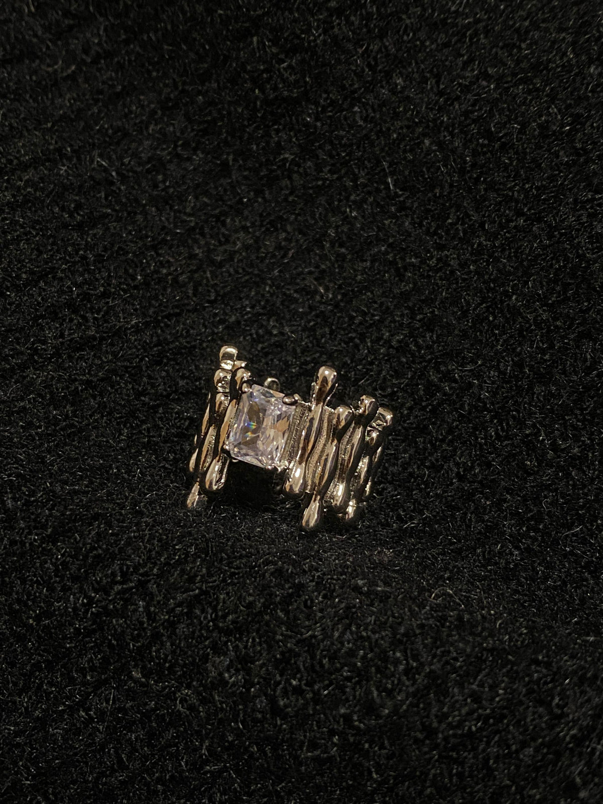 Molten Prism Geometric Gemstone Ring